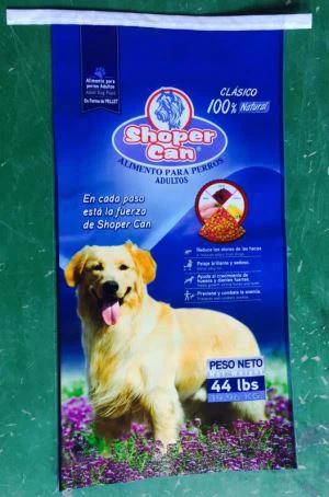 Saco tecido Pp da alimentação do cão, saco da alimentação animal com a correia fácil da abertura